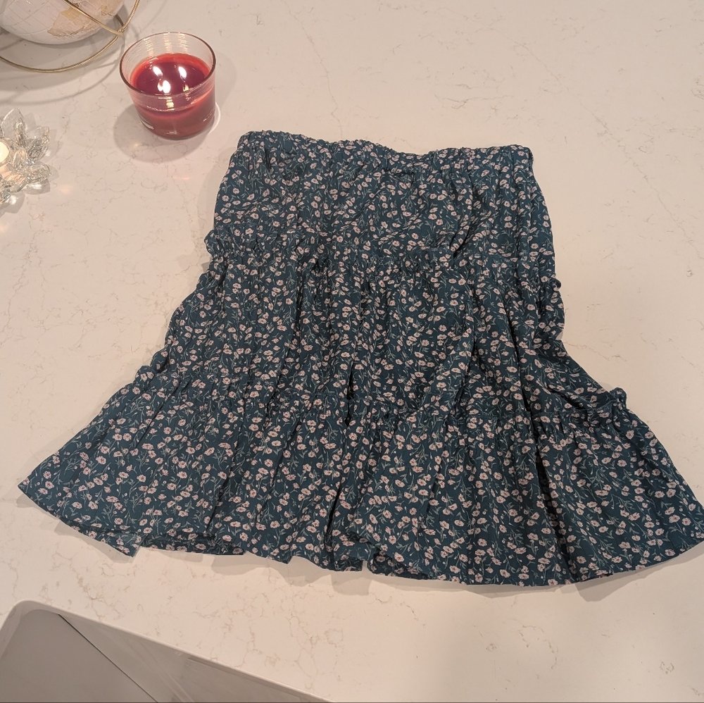 Floral Blue/Green Women's Skirt